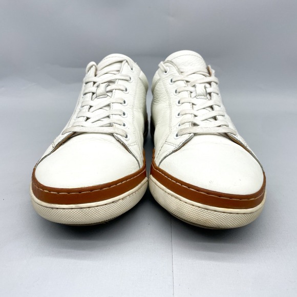 Allen Edmonds Mens 11.5 D Porter Derby White Leather Sneakers Shoes Casual - Picture 2 of 12